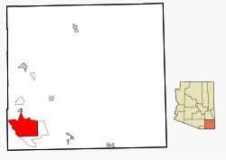 Cochise County Incorporated and Unincorporated areas Sierra Vista highlighted
